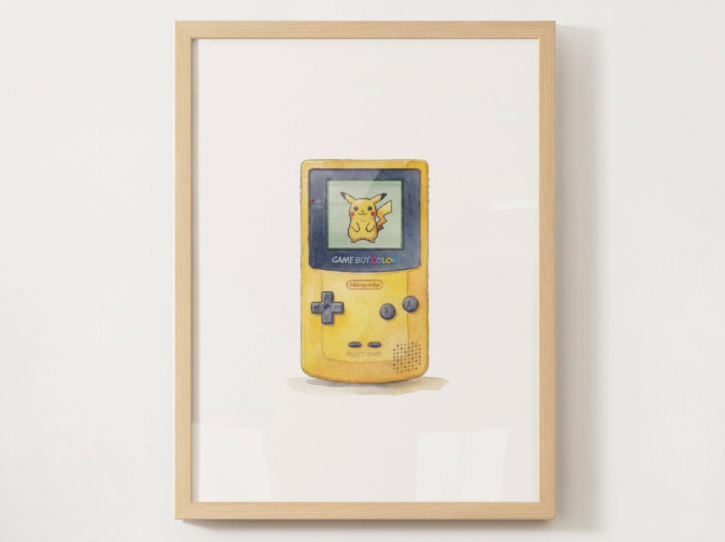 Sleeping Yellow Game Boy Nursery Wall Art, Printable Poster, Retro Gaming Inspired, Instant Download