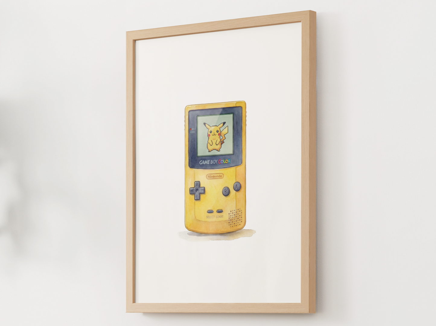 Sleeping Yellow Game Boy Nursery Wall Art, Printable Poster, Retro Gaming Inspired, Instant Download