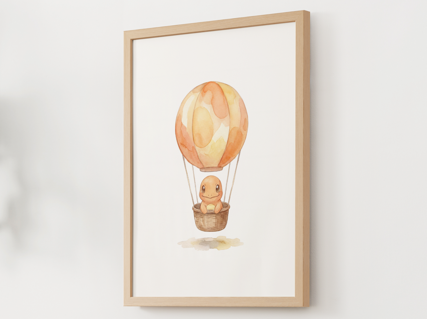 Charmander Hot Air Balloon Wall Art, Dreamy Adventure Nursery Poster, Kids Room Decor, Printable Digital Download