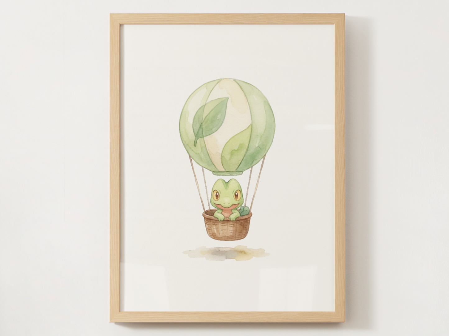 Gen 3 Starters Hot Air Balloon Wall Art, 3 Printable Posters, Treecko Torchic Mudkip, Digital Download
