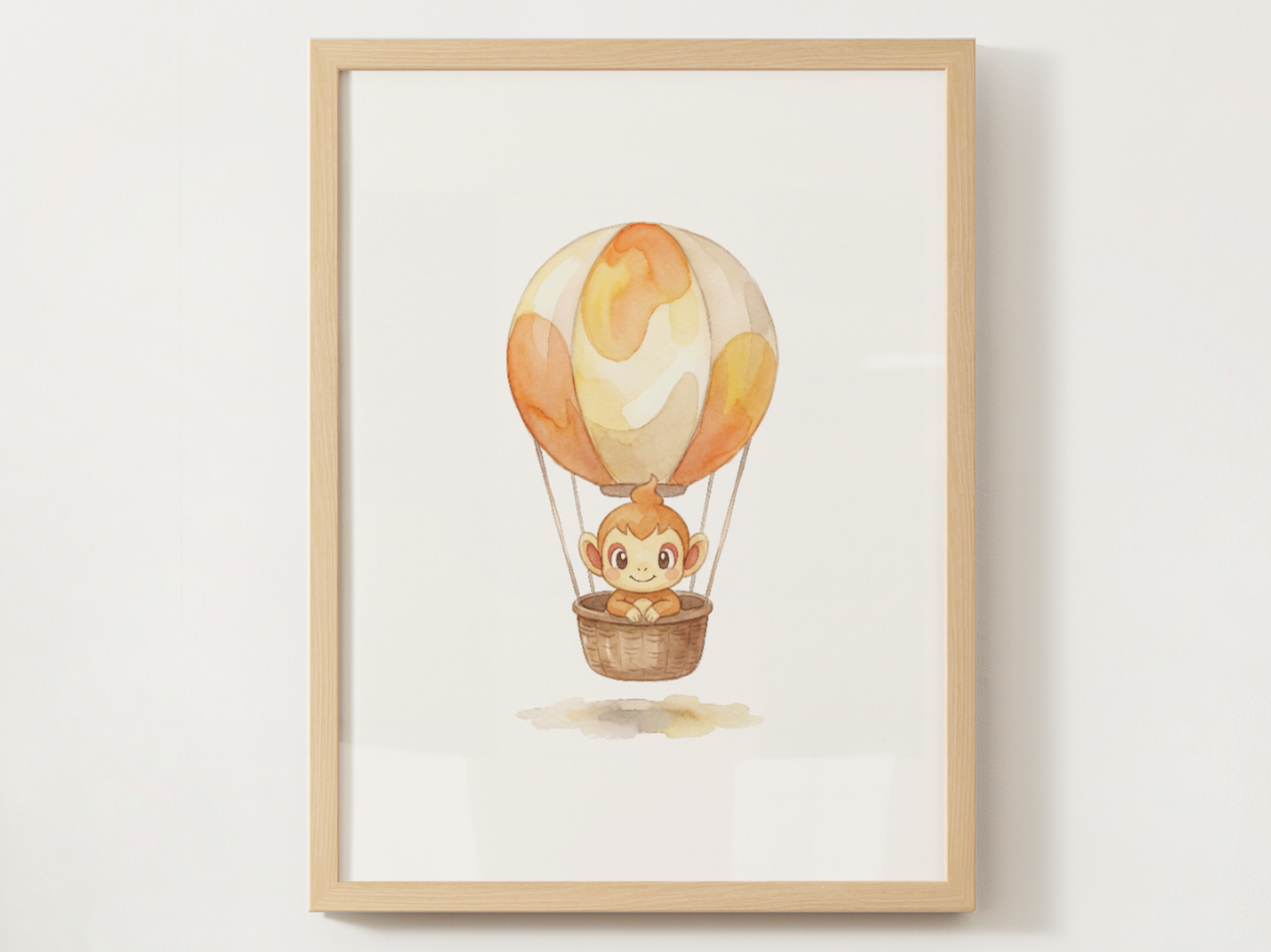 Gen 4 Starters Hot Air Balloon Wall Art, 3 Printable Posters, Turtwig Chimchar Piplup, Digital Download