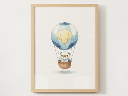 Gen 5 Starters Hot Air Balloon Wall Art, 3 Printable Posters, Snivy Tepig Oshawott, Digital Download
