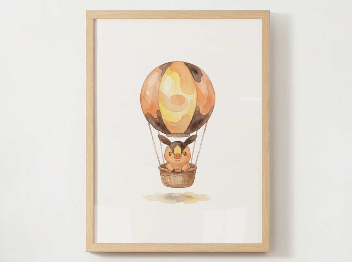 Gen 5 Starters Hot Air Balloon Wall Art, 3 Printable Posters, Snivy Tepig Oshawott, Digital Download