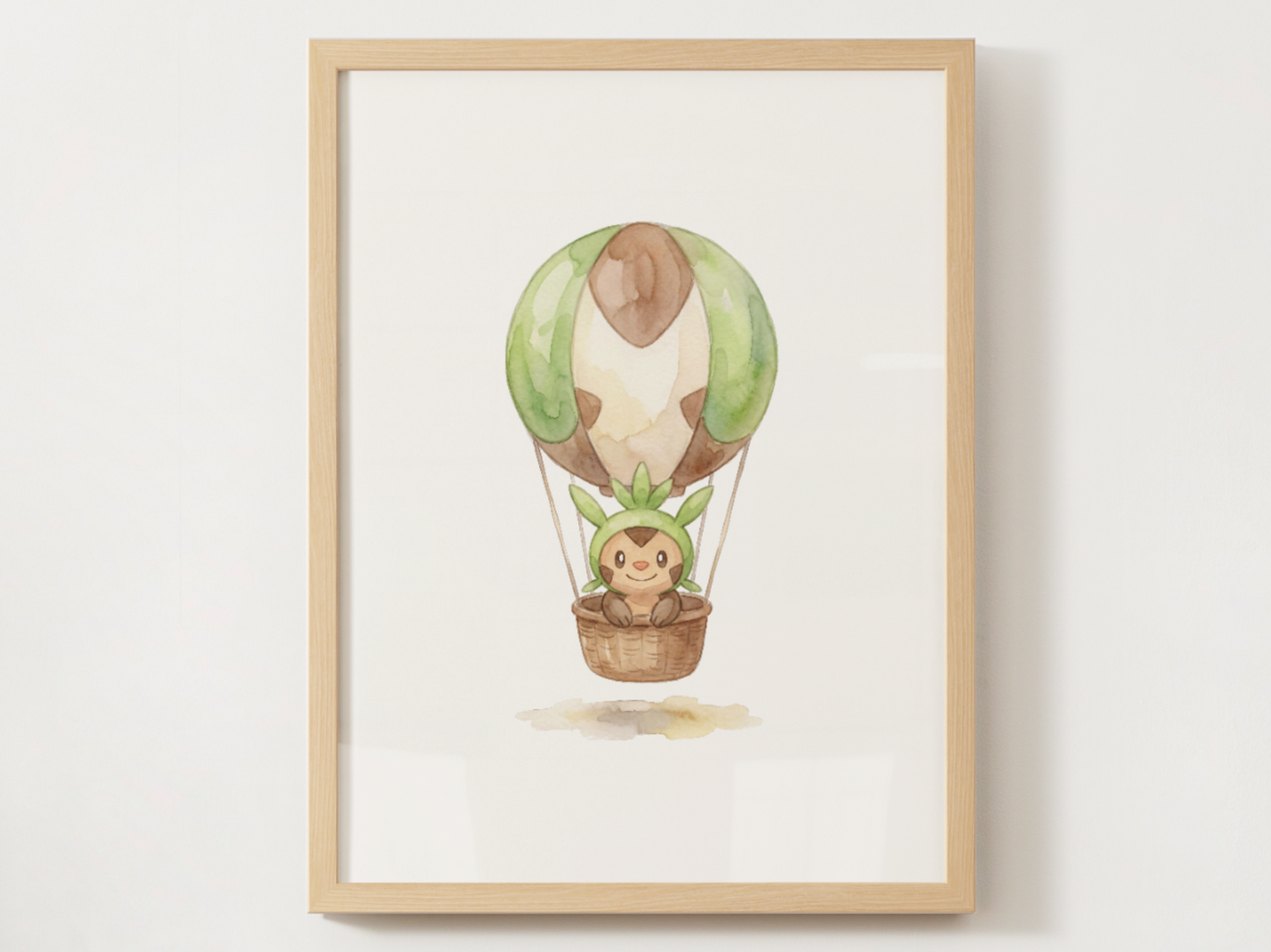 Gen 6 Starters Hot Air Balloon Wall Art, 3 Printable Posters, Chespin Fennekin Froakie, Digital Download