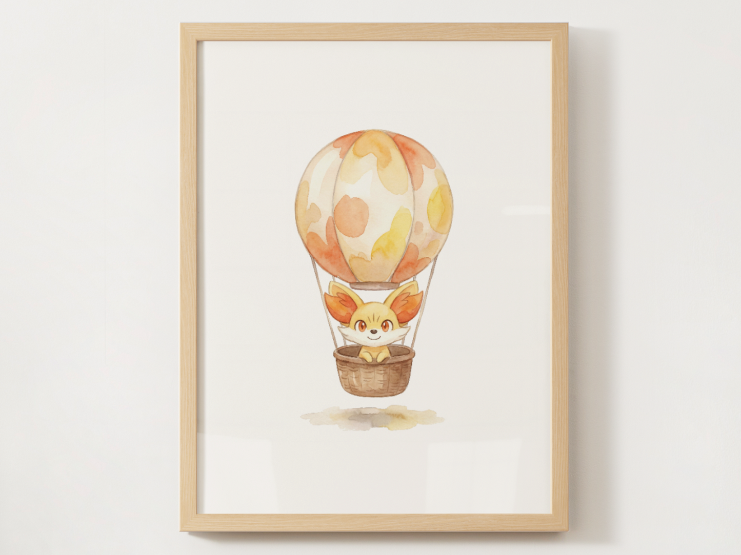 Gen 6 Starters Hot Air Balloon Wall Art, 3 Printable Posters, Chespin Fennekin Froakie, Digital Download