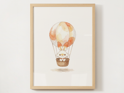 Gen 8 Starters Hot Air Balloon Wall Art, 3 Printable Posters, Grookey Scorbunny Sobble, Digital Download