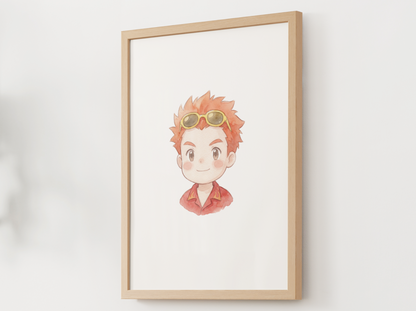 Blaine Kanto Trainer Wall Art Printable, Gen 1 Pokémon Poster, Kids Room Decor, Digital Download