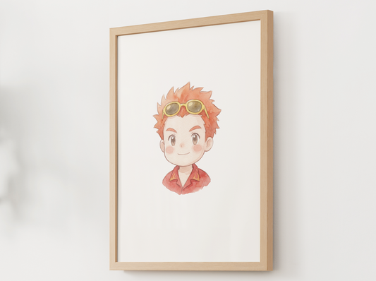 Blaine Kanto Trainer Wall Art Printable, Gen 1 Pokémon Poster, Kids Room Decor, Digital Download