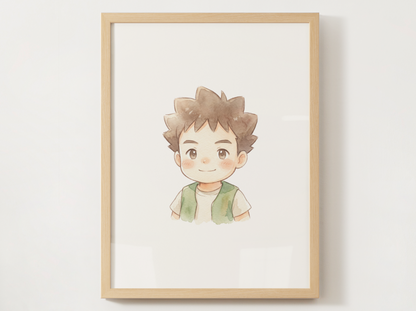 Brock Kanto Trainer Wall Art Printable, Gen 1 Pokémon Poster, Kids Room Decor, Digital Download