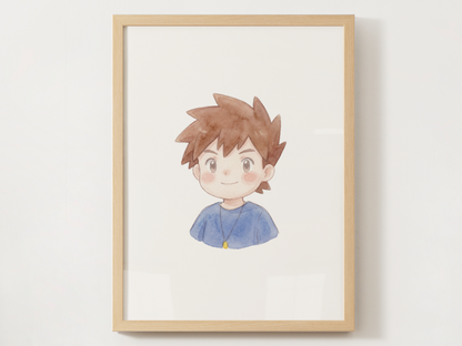 Gary Kanto Trainer Wall Art Printable, Gen 1 Pokémon Poster, Kids Room Decor, Digital Download