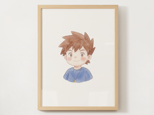 Gary Kanto Trainer Wall Art Printable, Gen 1 Pokémon Poster, Kids Room Decor, Digital Download