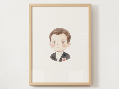 Giovanni Kanto Trainer Wall Art Printable, Gen 1 Pokémon Poster, Kids Room Decor, Digital Download