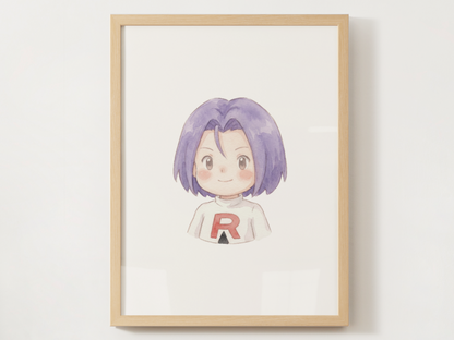 James Kanto Trainer Wall Art Printable, Gen 1 Pokémon Poster, Kids Room Decor, Digital Download