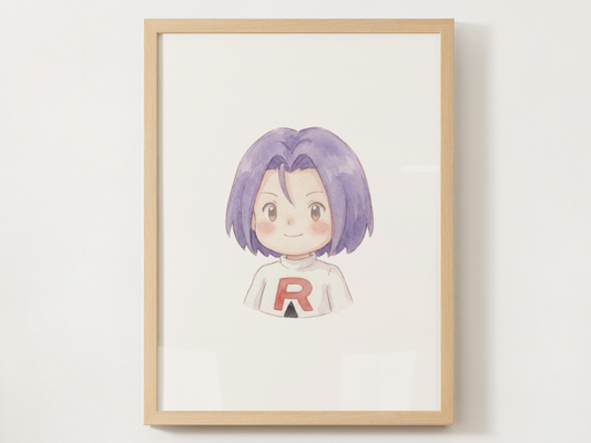 James Kanto Trainer Wall Art Printable, Gen 1 Pokémon Poster, Kids Room Decor, Digital Download