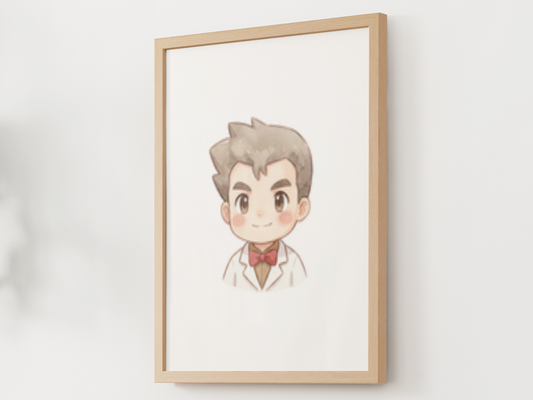 Professor Oak Kanto Trainer Wall Art Printable, Gen 1 Pokémon Poster, Kids Room Decor, Digital Download