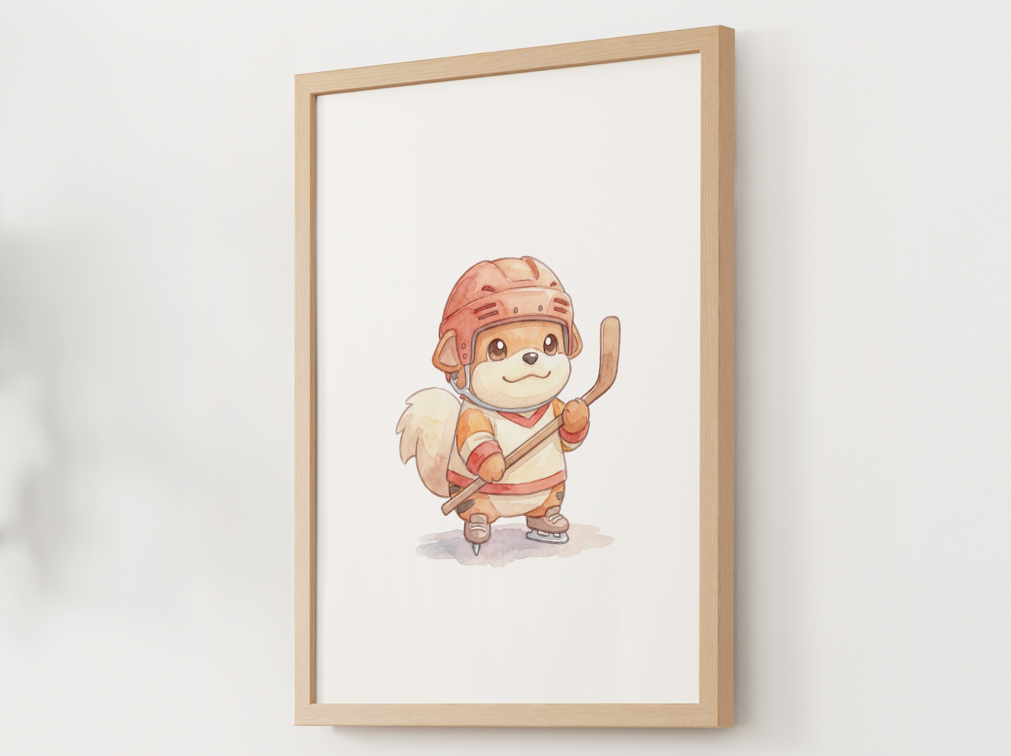 Growlithe Hockey Wall Art, Cute Rink Theme Nursery Poster, Kids Room Decor, Printable Digital Download