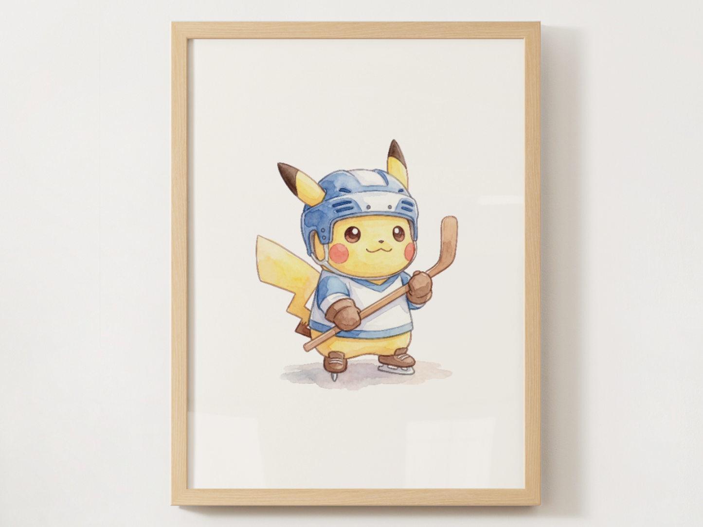 Pokemon Gen 1 Hockey Wall Art Bundle, 9 Printable Posters, Kanto Favorites, Kids Room Decor, Digital Download