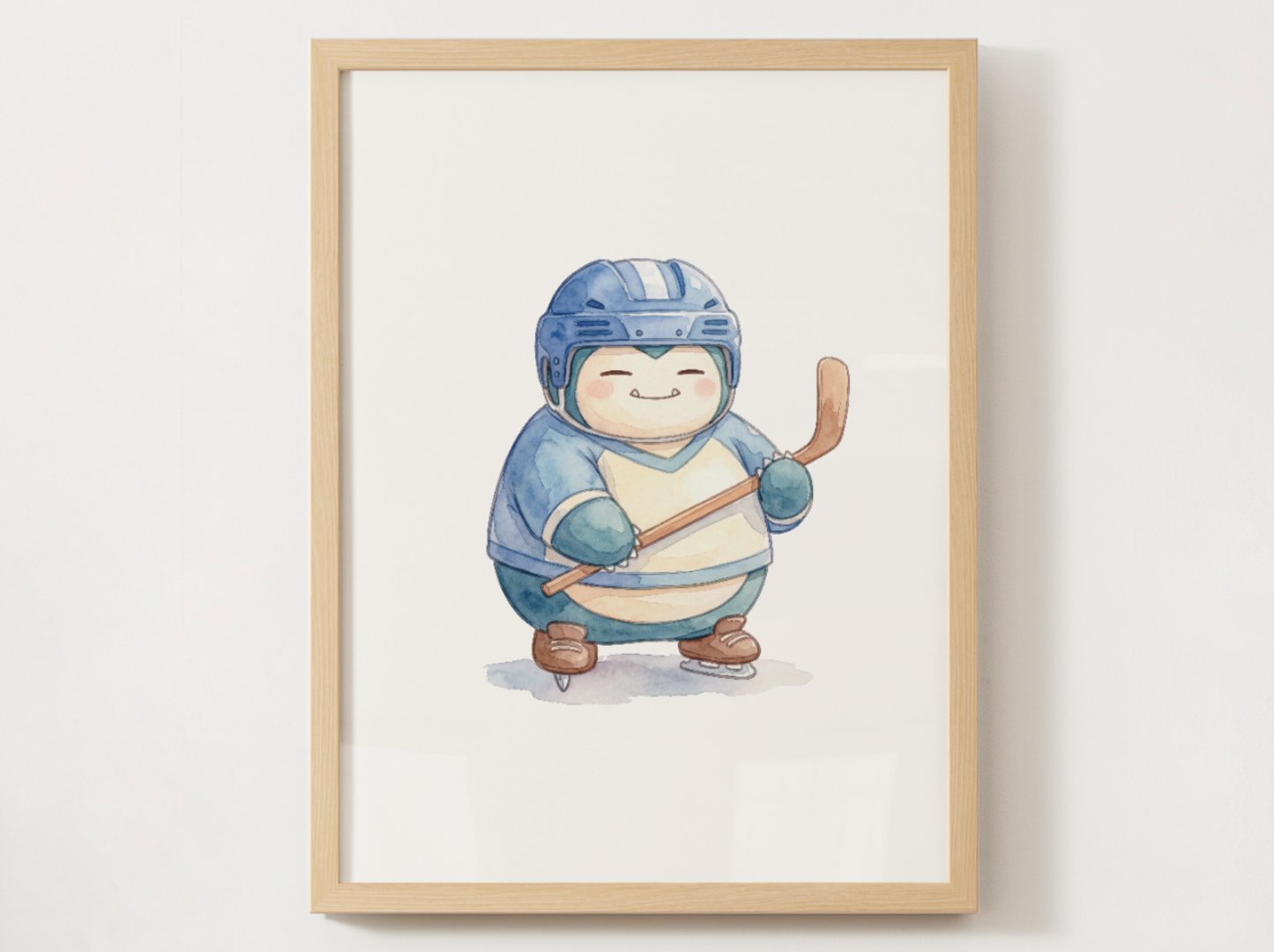 Pokemon Gen 1 Hockey Wall Art Bundle, 9 Printable Posters, Kanto Favorites, Kids Room Decor, Digital Download