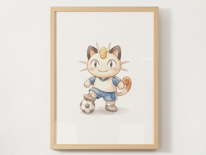 Pokemon Gen 1 Soccer Wall Art Bundle, 9 Printable Posters, Kanto Favorites, Kids Room Decor, Digital Download