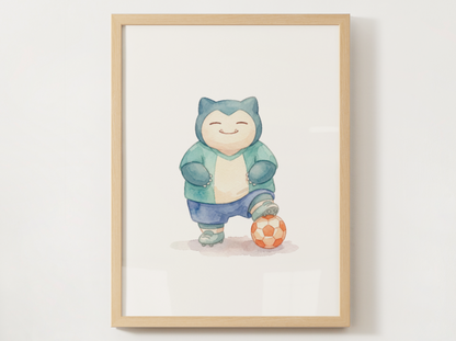 Pokemon Gen 1 Soccer Wall Art Bundle, 9 Printable Posters, Kanto Favorites, Kids Room Decor, Digital Download