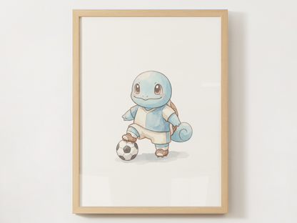 Pokemon Gen 1 Soccer Wall Art Bundle, 9 Printable Posters, Kanto Favorites, Kids Room Decor, Digital Download