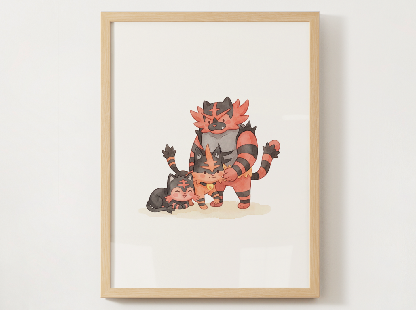 Gen 7 Evolution Line Wall Art Bundle, 3 Printable Posters, Alola Pokemon Nursery Decor, Digital Download