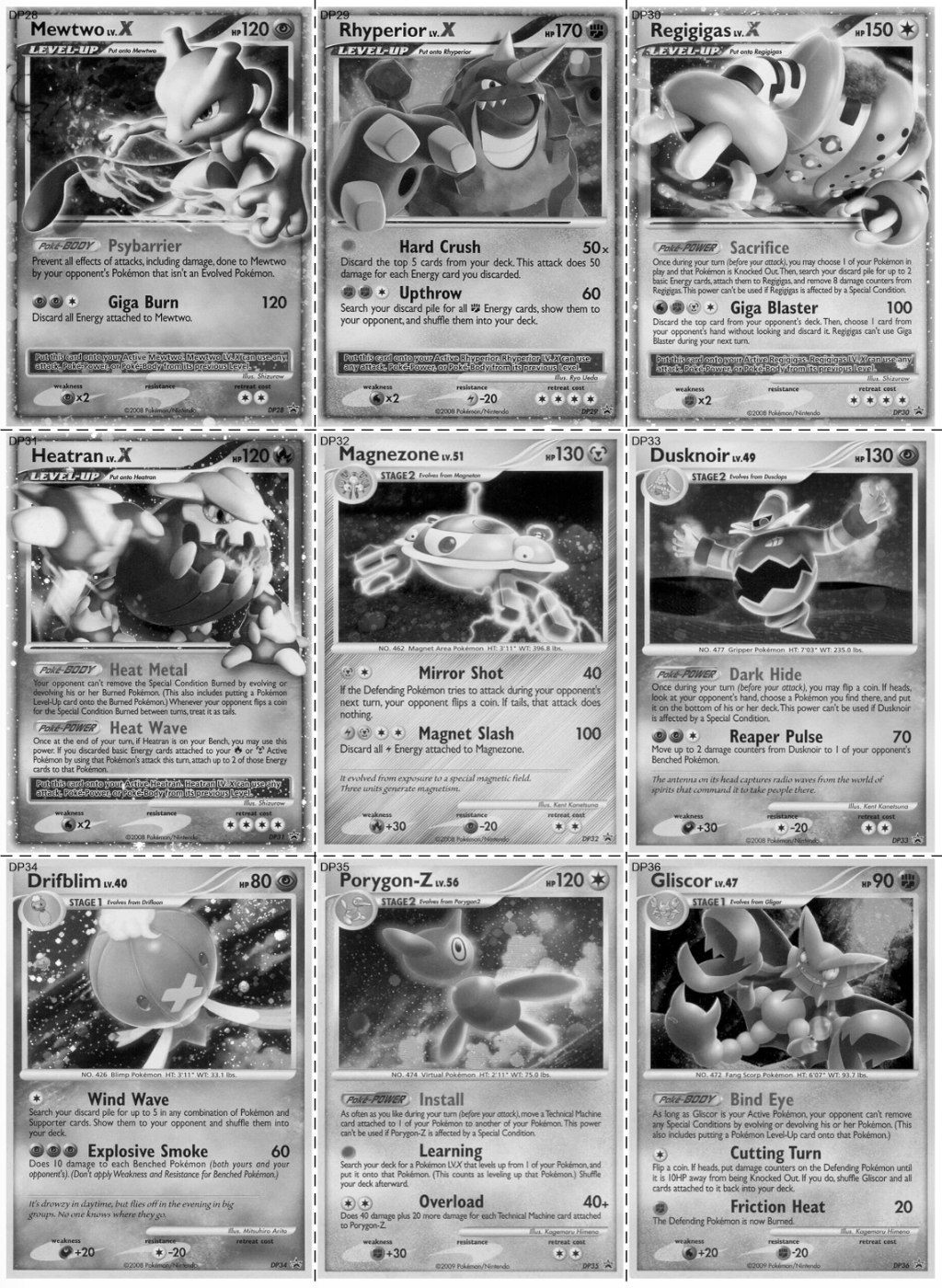 Diamond & Pearl: Promos Printable Master Set Binder Placeholders + Checklist (Digital Download)