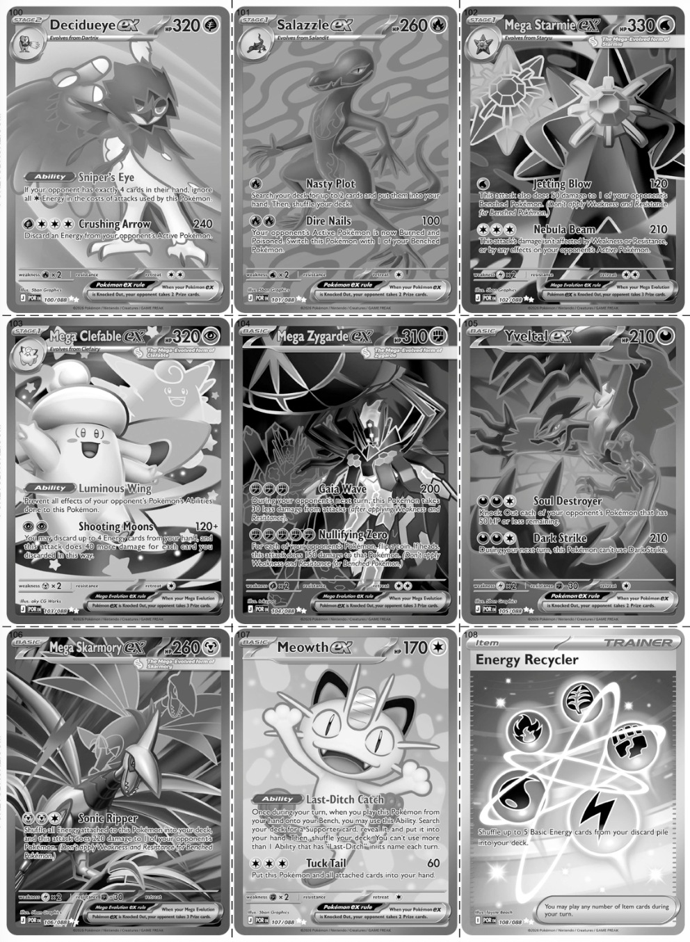 Mega Evolution: Perfect Order Printable Master and Complete Set Binder Placeholders + Checklist (Digital Download)