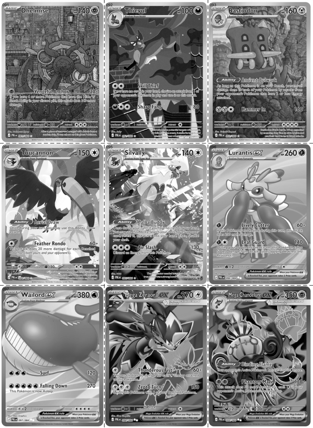 Mega Evolution: Pitch Black Printable Master and Complete Set Binder Placeholders + Checklist (Digital Download)