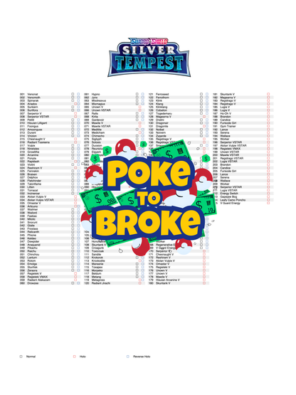 Sword & Shield: Silver Tempest Printable Master and Complete Set Binder Placeholders + Checklist (Digital Download)