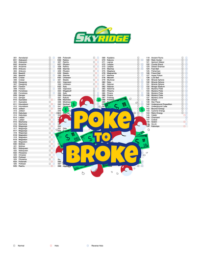 E-Card: Skyridge Printable Master and Complete Set Binder Placeholders + Checklist (Digital Download)