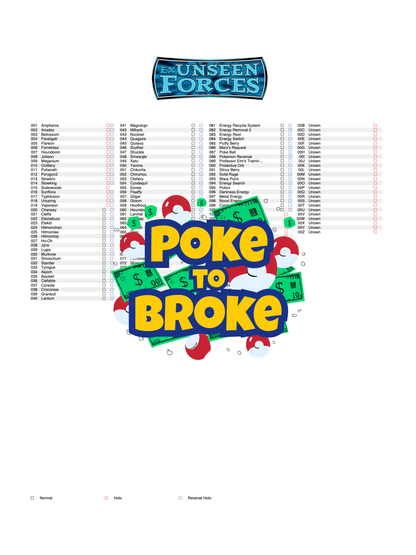 EX: Unseen Forces Printable Master and Complete Set Binder Placeholders + Checklist (Digital Download)