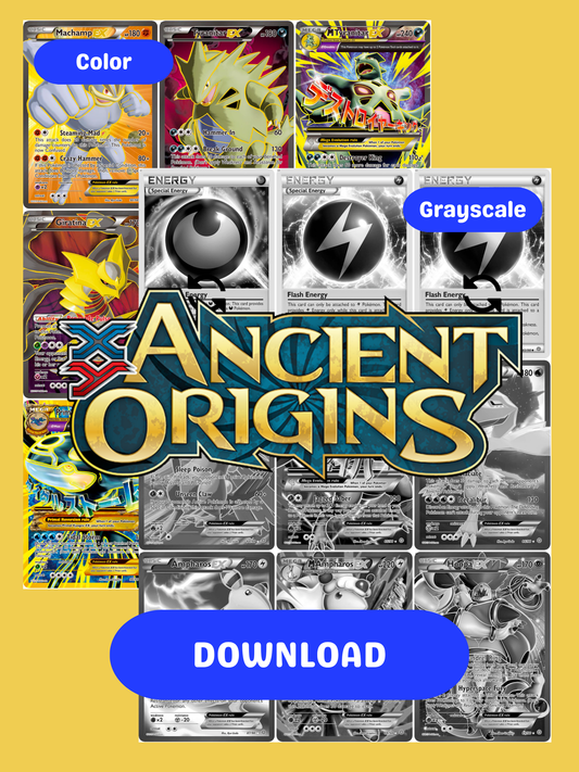 XY: Ancient Origins Printable Master and Complete Set Binder Placeholders + Checklist (Digital Download)