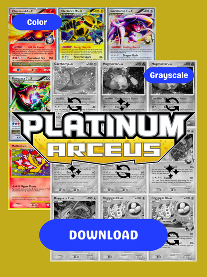 Platinum: Arceus Printable Master Set Binder Placeholders + Checklist (Digital Download)