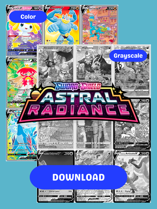 Sword & Shield: Astral Radiance Printable Master and Complete Set Binder Placeholders + Checklist (Digital Download)