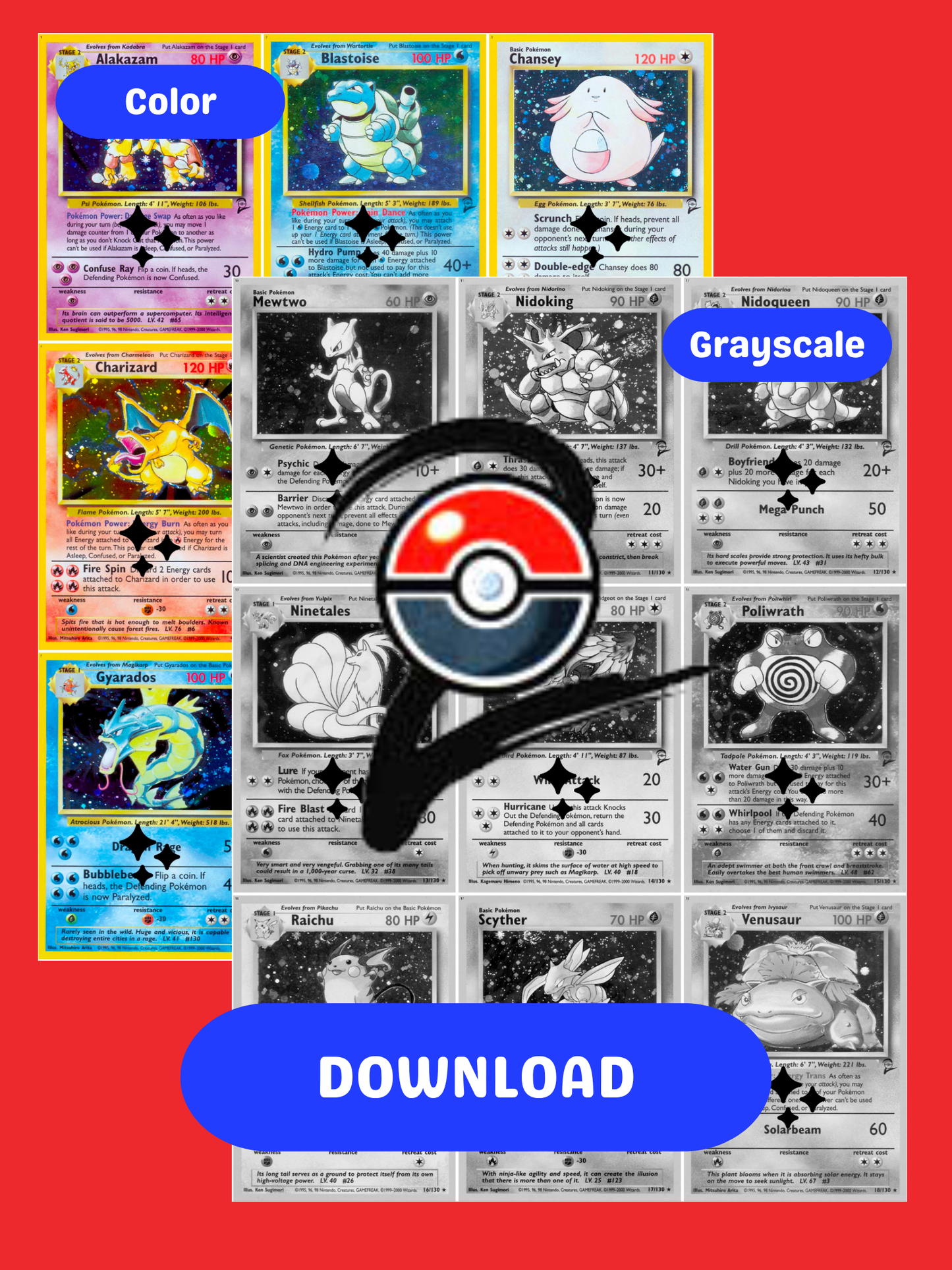 Base: Base Set 2 Binder Printable Master and Complete Set Binder Placeholders + Checklist (Digital Download)