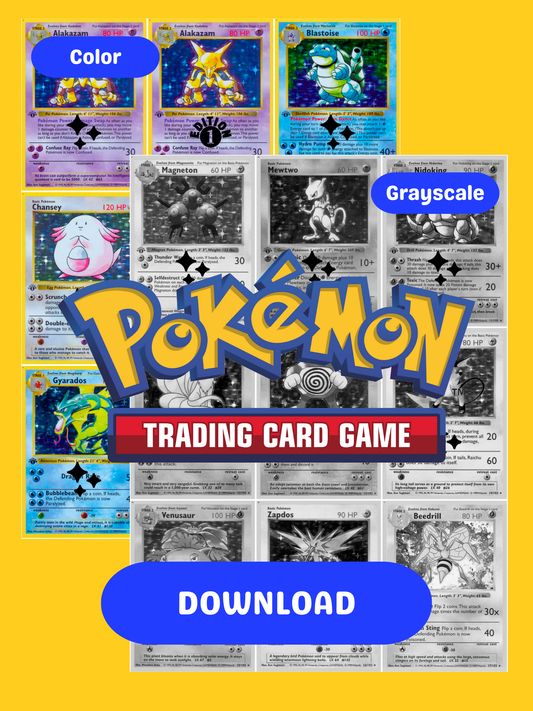 Base Set Printable Master and Complete Set Binder Placeholders + Checklist (Digital Download)