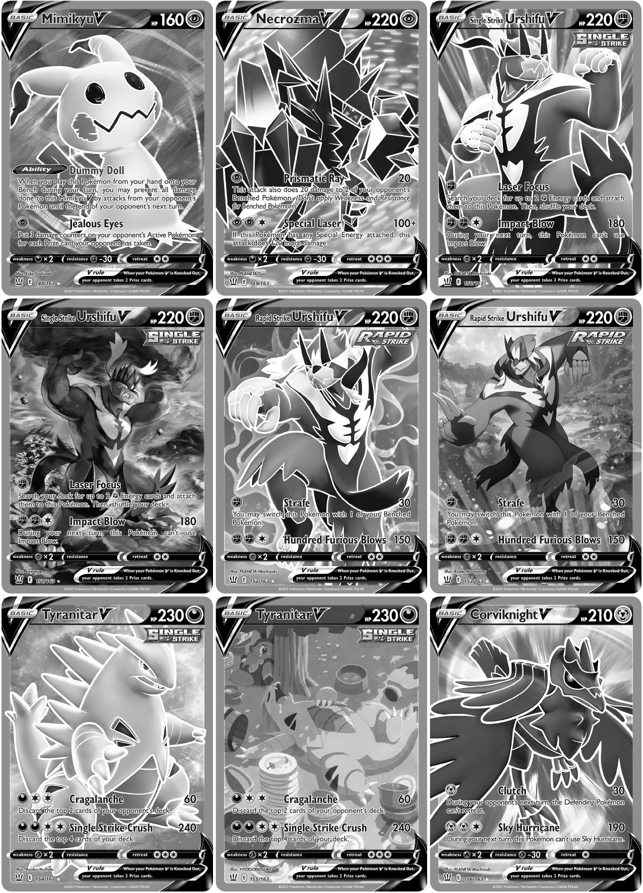 Sword & Shield: Battle Styles Printable Master and Complete Set Binder Placeholders + Checklist (Digital Download)