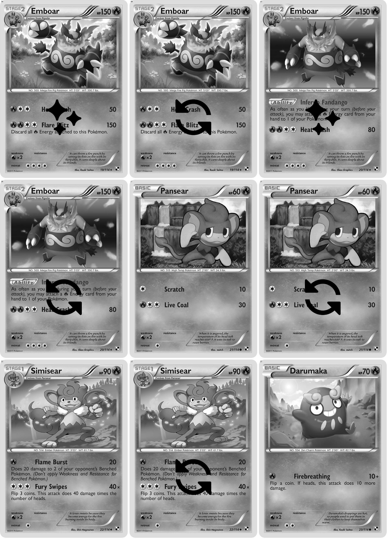 Black & White: Base Set Printable Master and Complete Set Binder Placeholders + Checklist (Digital Download)