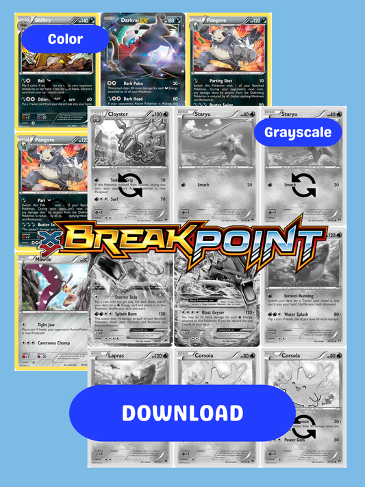 XY: BREAKpoint Printable Master and Complete Set Binder Placeholders + Checklist (Digital Download)