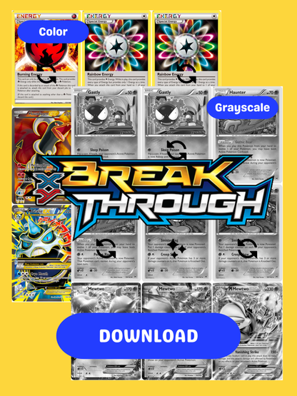 XY: BREAKthrough Printable Master and Complete Set Binder Placeholders + Checklist (Digital Download)