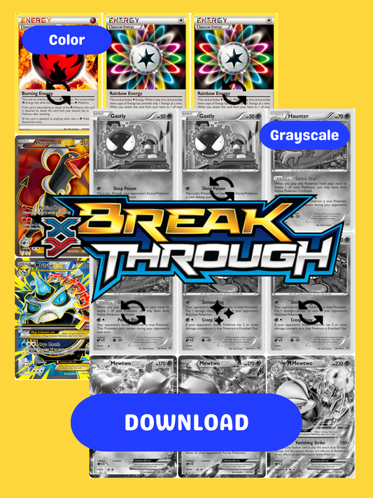 XY: BREAKthrough Printable Master and Complete Set Binder Placeholders + Checklist (Digital Download)