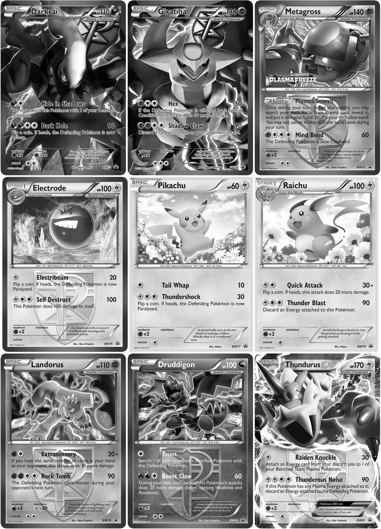 Black & White: Promos Printable Master Set Binder Placeholders + Checklist (Digital Download)