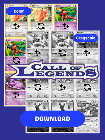 HeartGold & SoulSilver: Call of Legends Printable Master and Complete Set Binder Placeholders + Checklist (Digital Download)