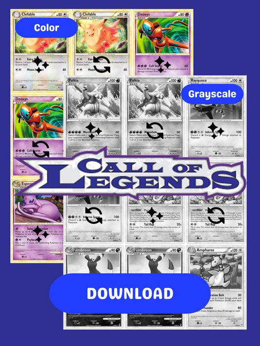 HeartGold & SoulSilver: Call of Legends Printable Master and Complete Set Binder Placeholders + Checklist (Digital Download)