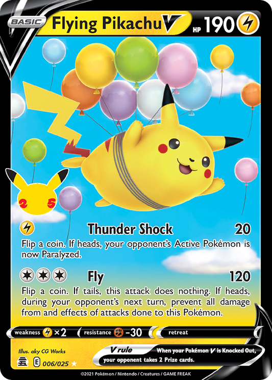 Flying Pikachu V Pokémon Card 006/025 from Celebrations