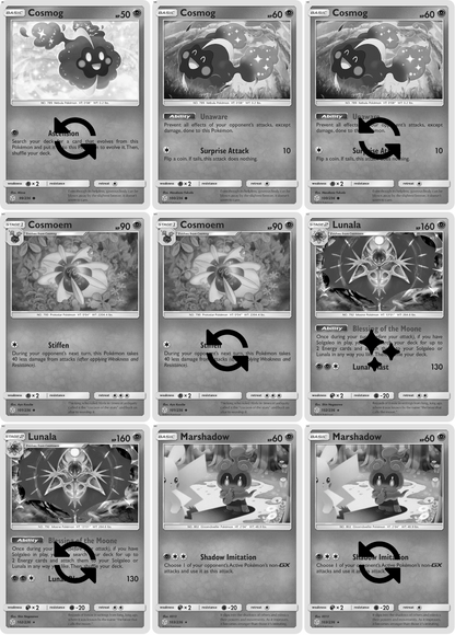 Sun & Moon: Cosmic Eclipse Printable Master and Complete Set Binder Placeholders + Checklist (Digital Download)