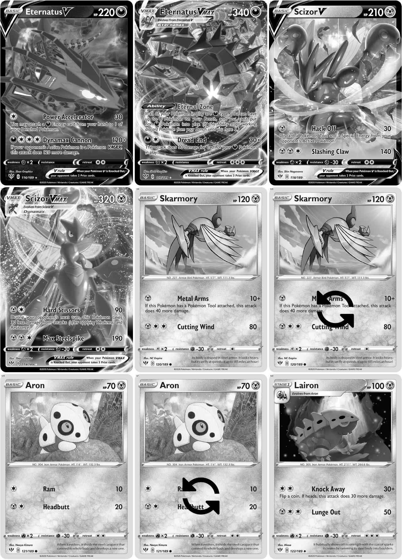 Sword & Shield: Darkness Ablaze Printable Master and Complete Set Binder Placeholders + Checklist (Digital Download)