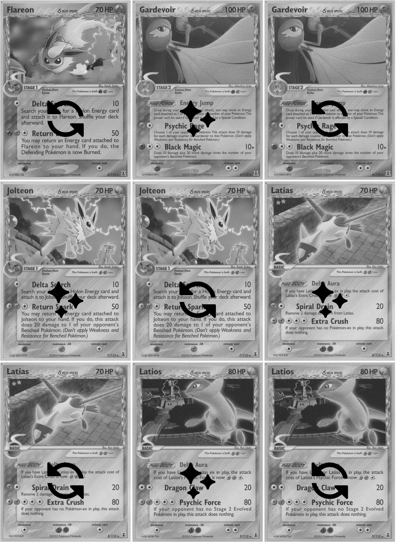 EX: Delta Species Printable Master and Complete Set Binder Placeholders + Checklist (Digital Download)