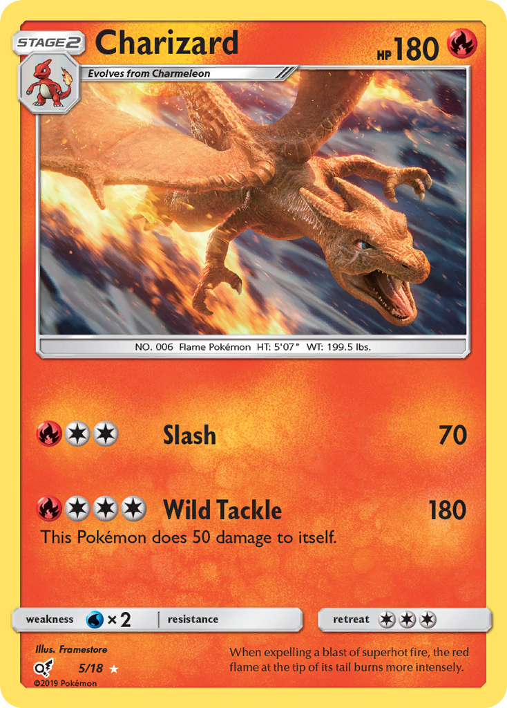 Charizard Pokémon Card 005/018 from Detective Pikachu